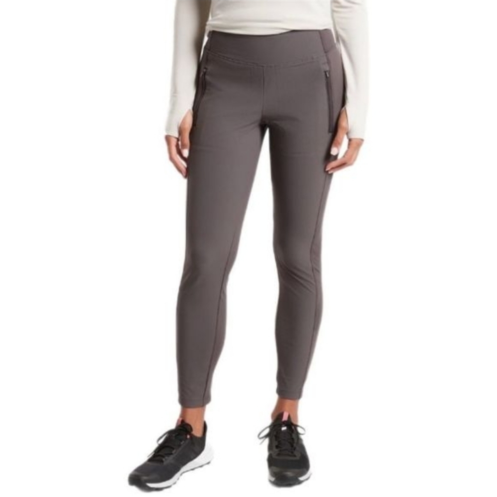 SALE Athleta Headlands Hybrid Tight Nylon Leggings Zip Ankle Athletic Skinny 4